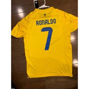 Adidas Ronaldo 7 Al Nassr Saudi Arabia Soccer Jersey Men's Medium Yellow M